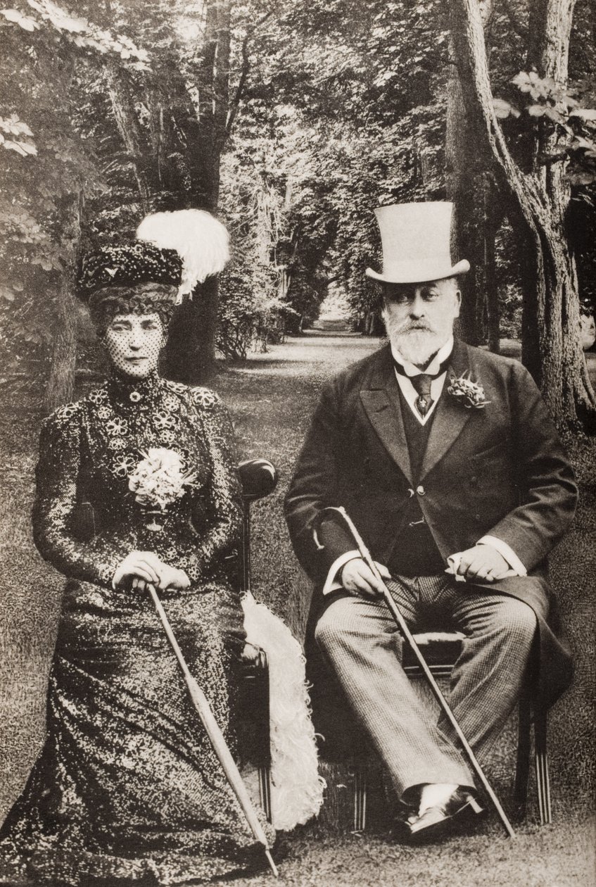 Kong Edward VII og dronning Alexandra, illustrasjon fra 