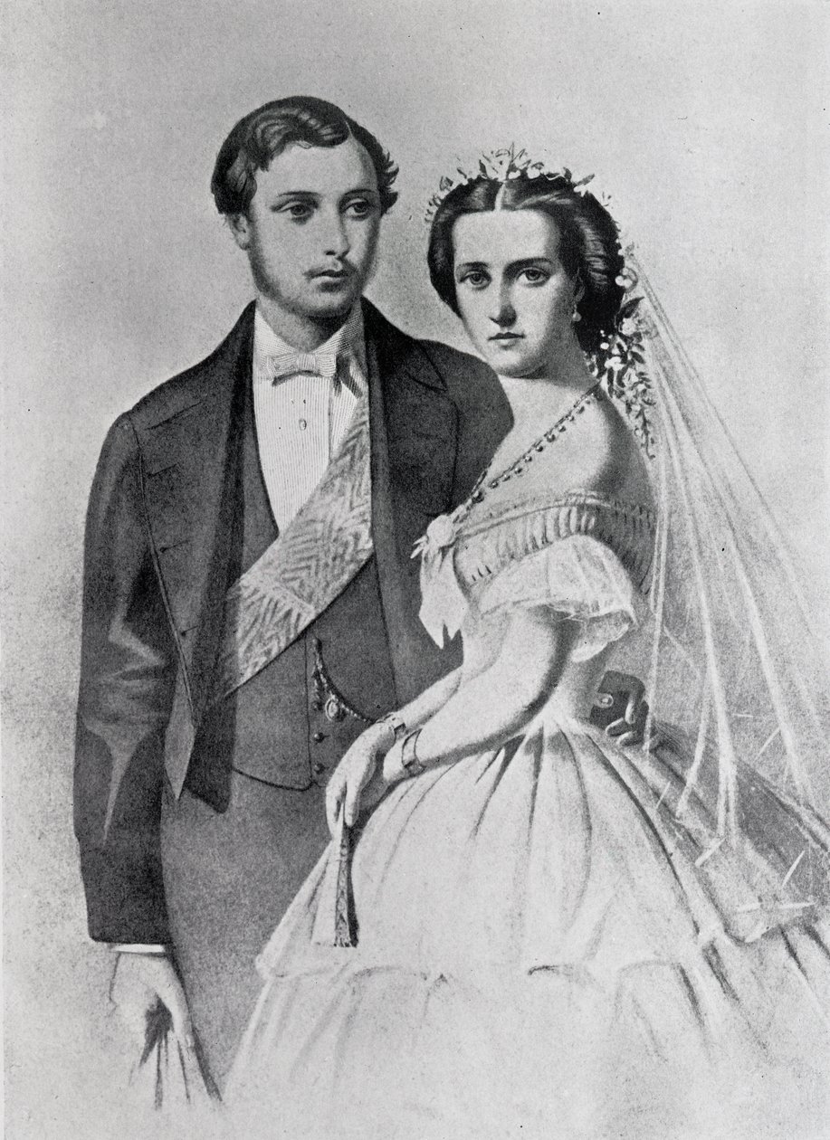 Kong Edward og dronning Alexandra på tidspunktet for ekteskapet av English School