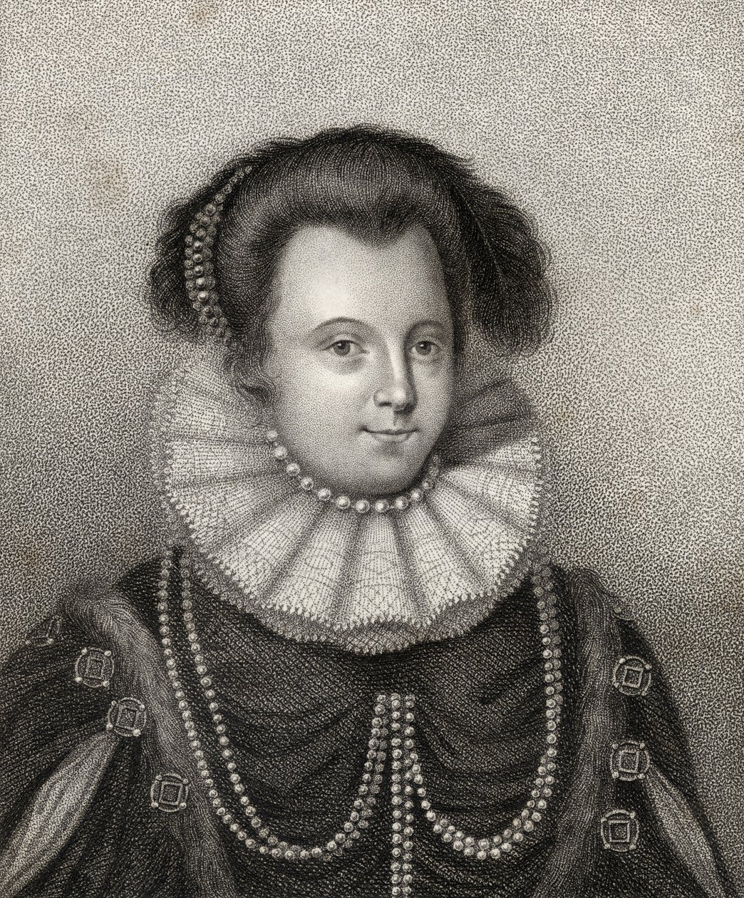Lady Margaret Russell, gravert av Bocquet, illustrasjon fra 
