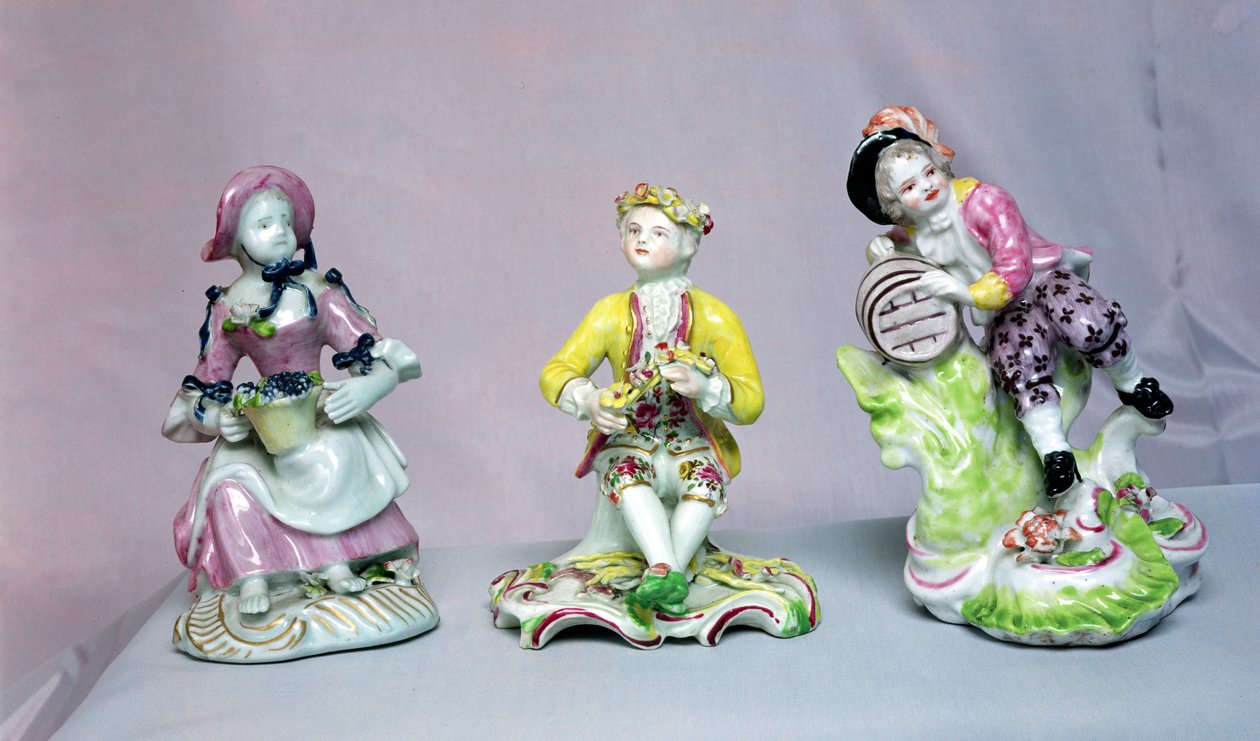 Longton Hall-figurer, ca. 1755 (porselen) av English School