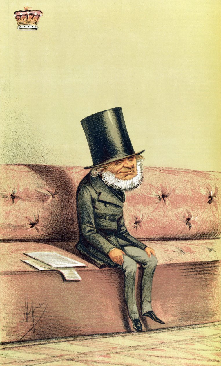 Lord John Russell (1792-1878) tegneserie fra Vanity Fair, 1869 av English School
