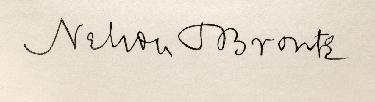 Lord Nelsons signatur i de senere årene av livet hans (detalj av 234261) av English School