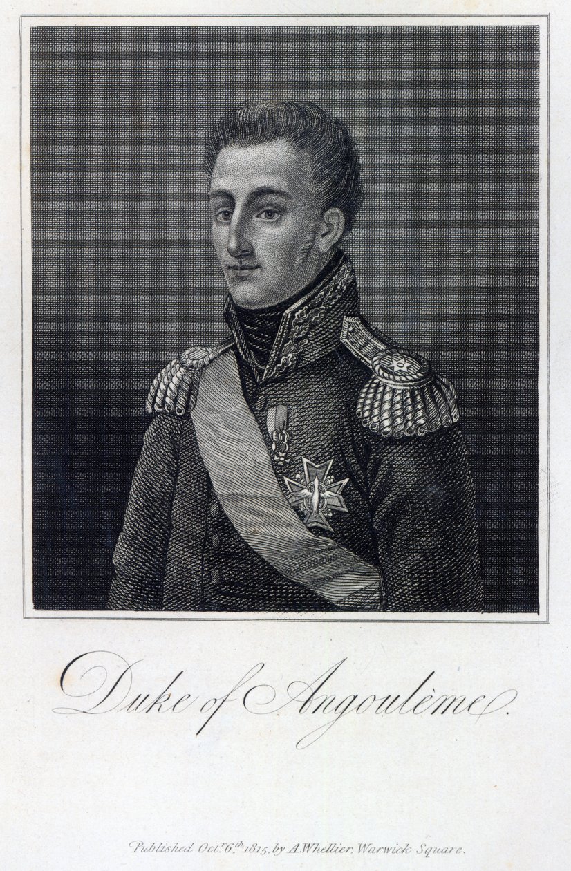 Louis-Antoine de Bourbon (1775-1844) hertug av Angouleme av English School