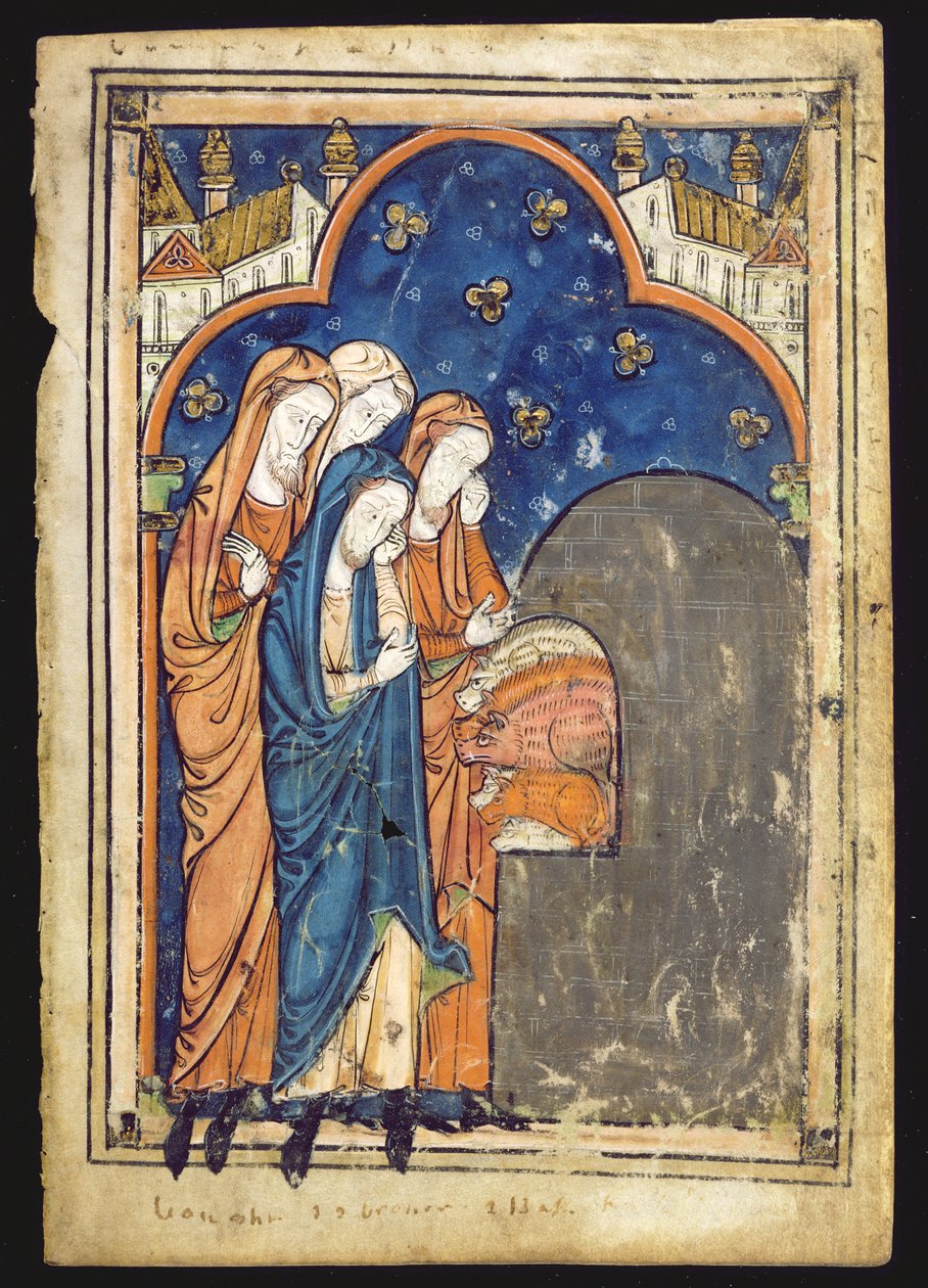 MS.1148-1993r Apokryfisk historie om Jesusbarnet som gjør lekekameratene om til griser, blad fra en psalmer av English School