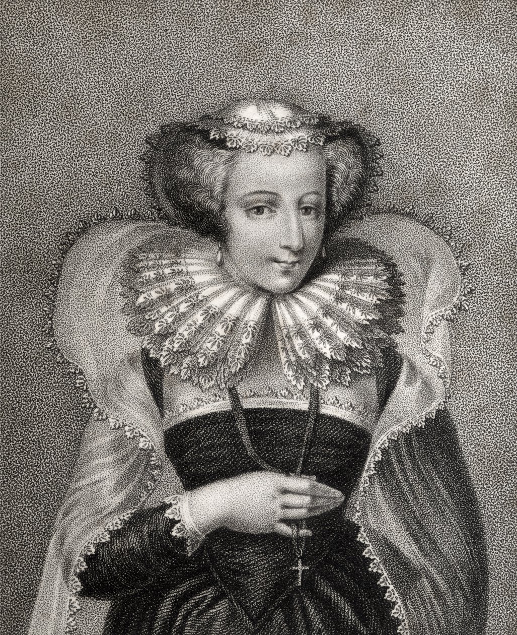 Mary Queen of Scots, gravert av Bocquet, illustrasjon fra 