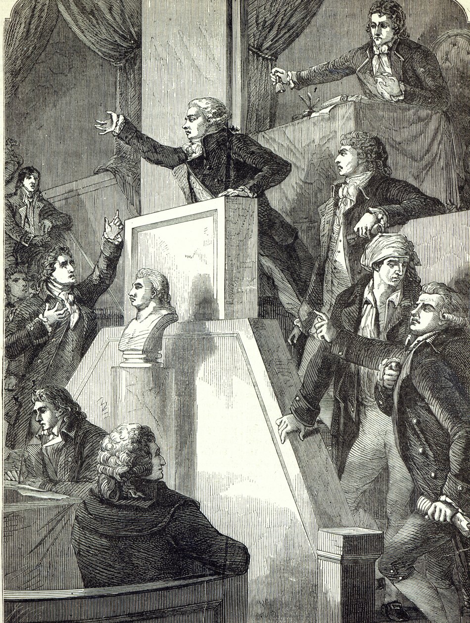 Møte i nasjonalforsamlingen, 1791 av English School