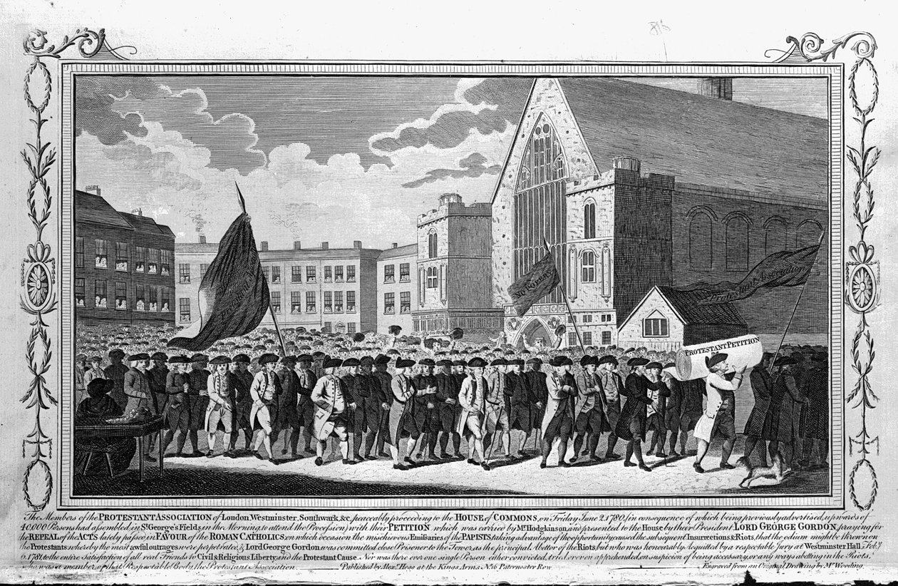 Medlemmer av den protestantiske foreningen begjærte, 1718 av English School