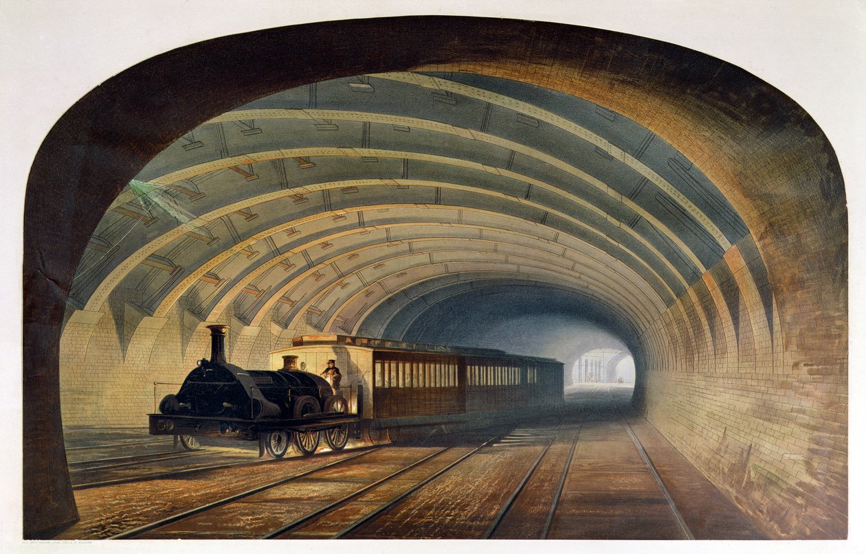 Metropolitan Railway, Praed St., Paddington, av Kell Bros, 1860 (trykk) av English School