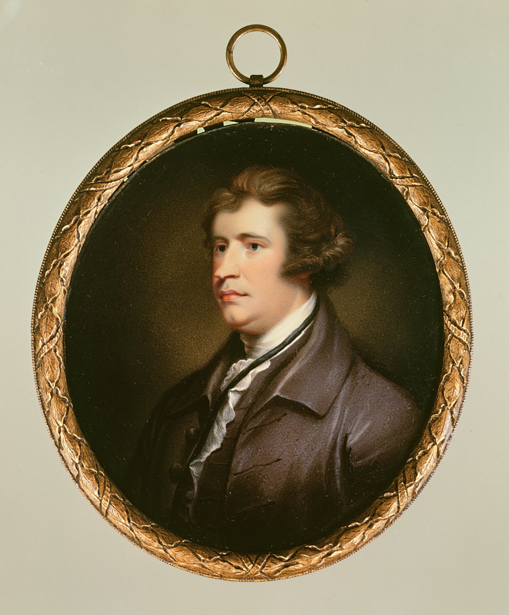 Miniatyr av Edmund Burke, 1795 (wc på kort) av English School