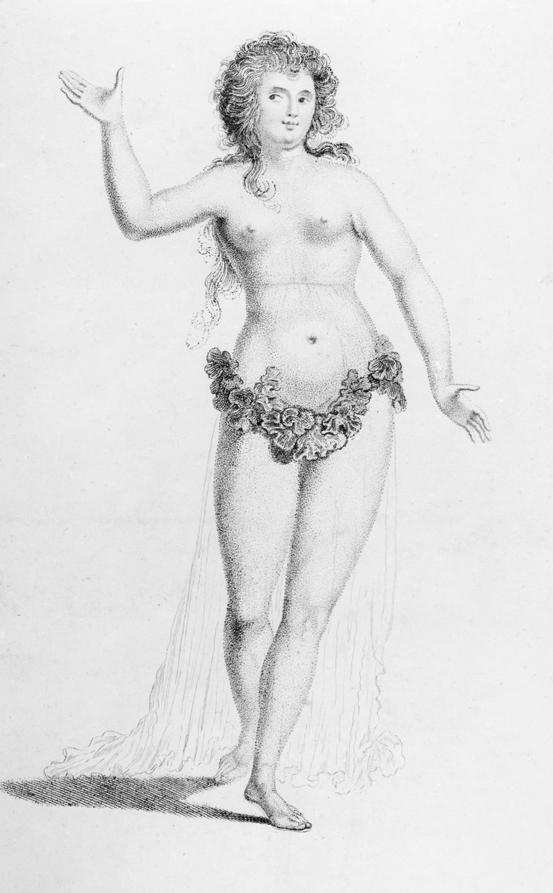 Frøken Chudleigh (1720-88) i Character of Iphigenia ved den venetianske ambassadørens maskerade av English School