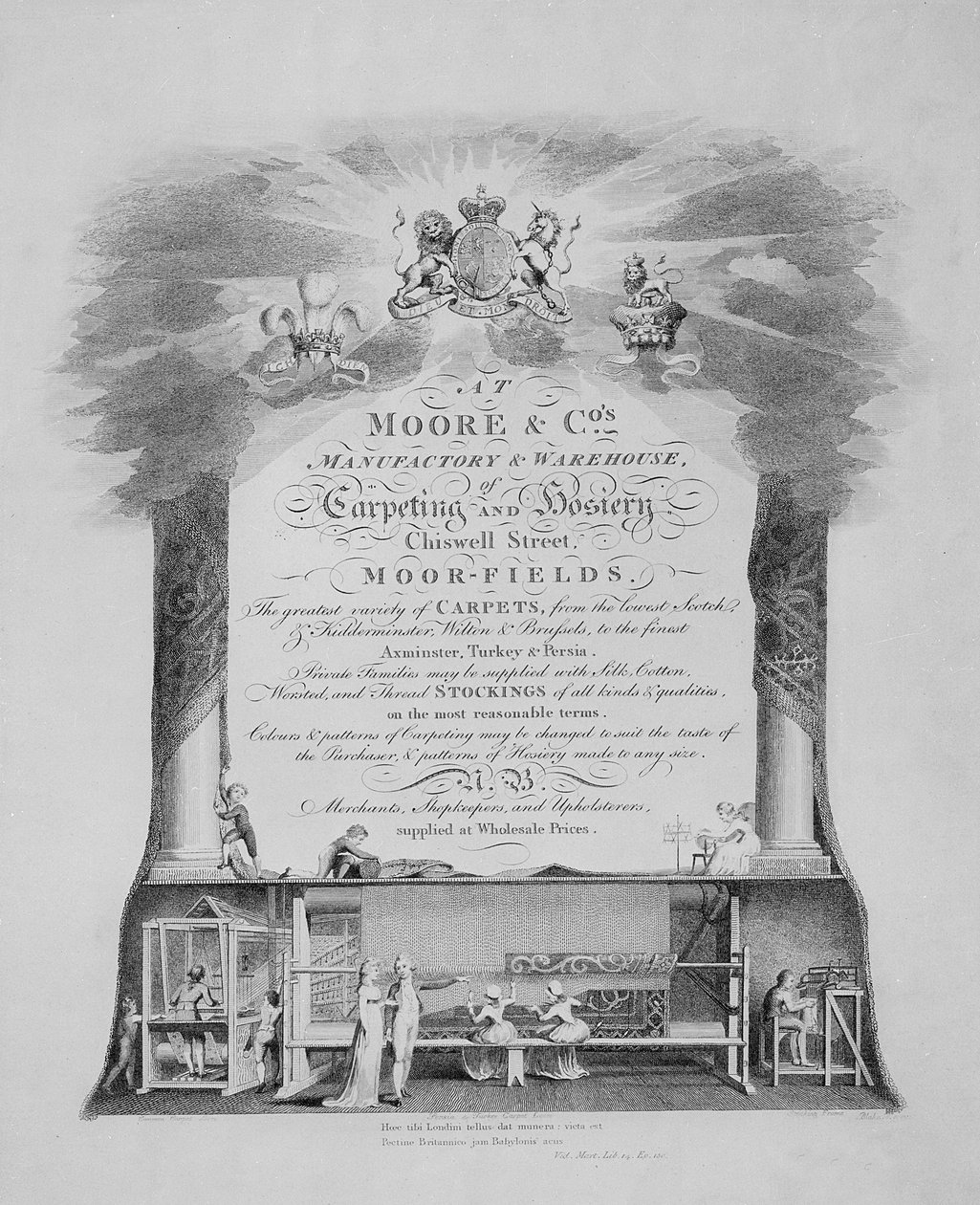 Moore og Co. Handelskort av English School