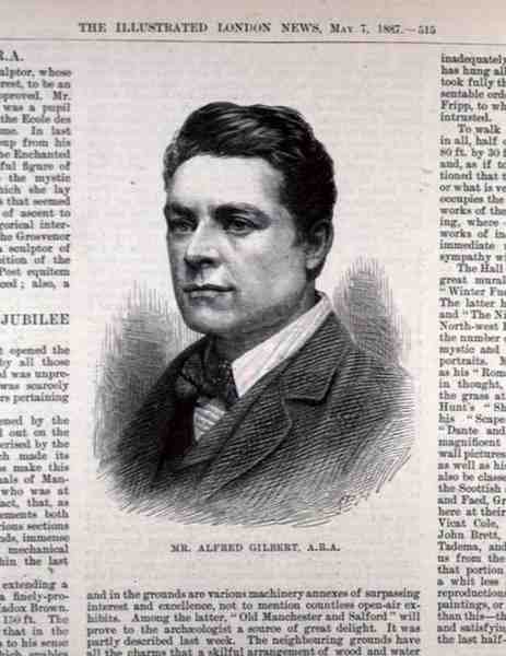Mr Alfred Gilbert (1854-1934), fra The Illustrated London News, 7. mai 1887 av English School