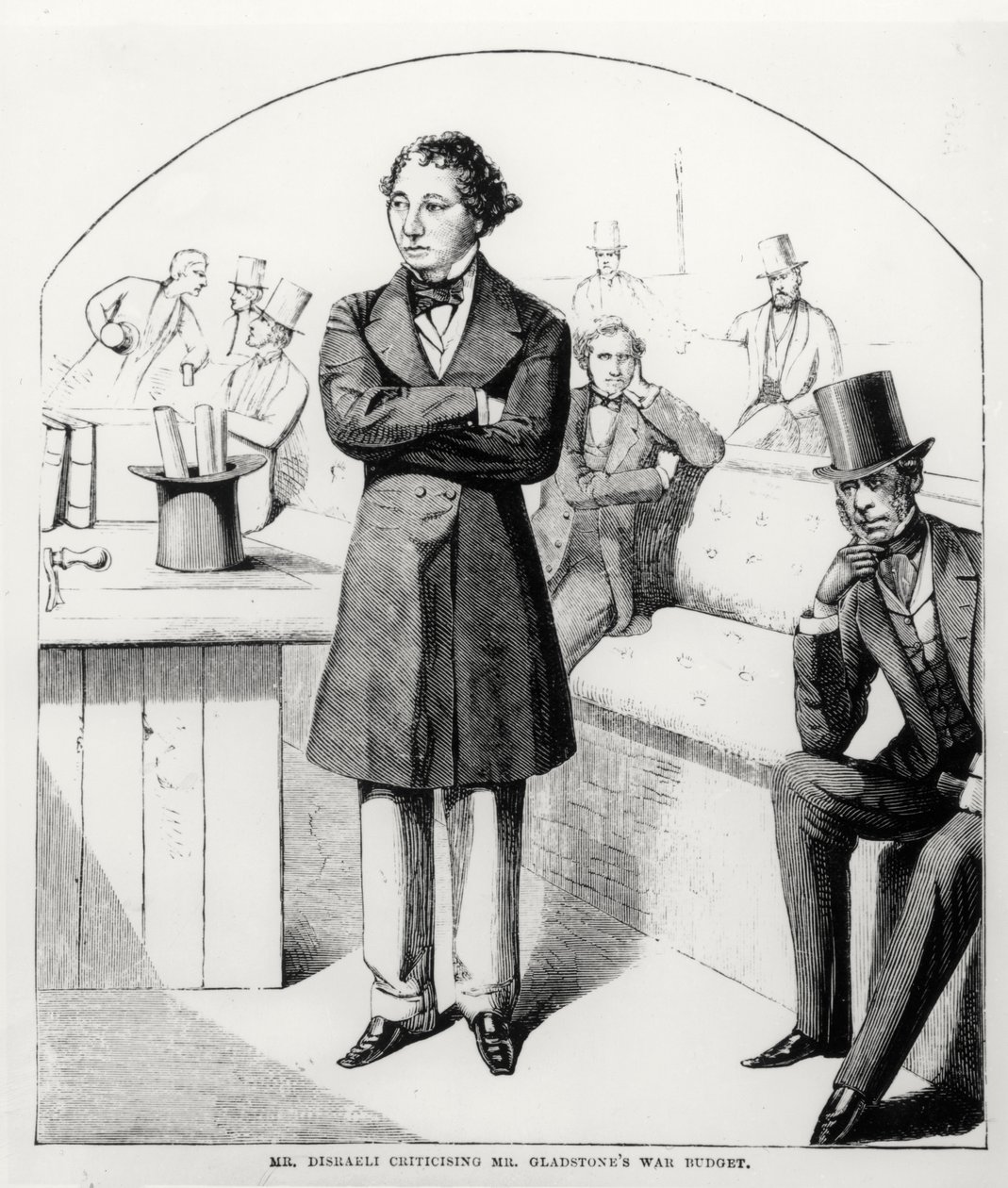 Mr Disraeli kritiserer Mr Gladstones krigsbudsjett ca. 1853-54 av English School