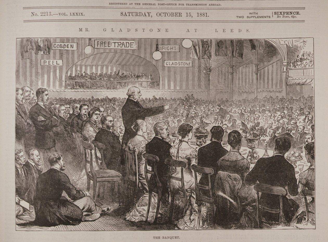 Mr. Gladstone at Leeds: The Banquet, fra 