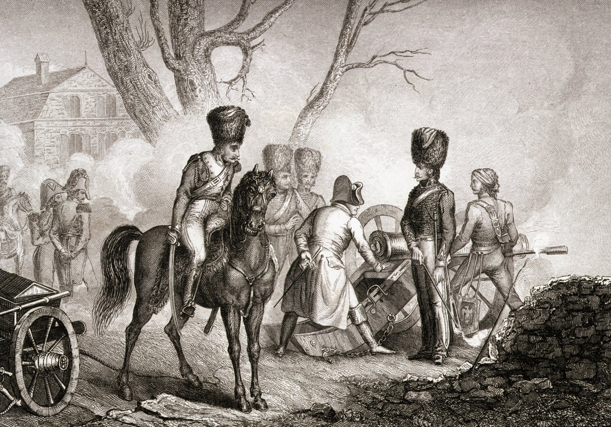Napoleon (1769-1821) i Montereau-sur-Yonne 18. februar 1814 av English School