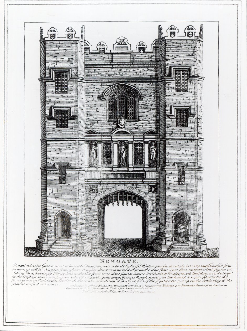 Newgate, London, pub. 1761 av English School
