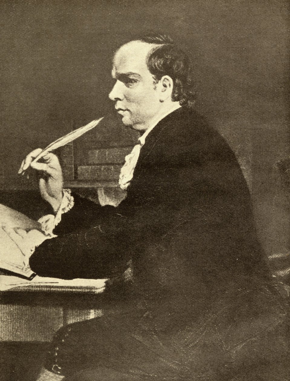 Oliver Goldsmith (1730–74) av English School