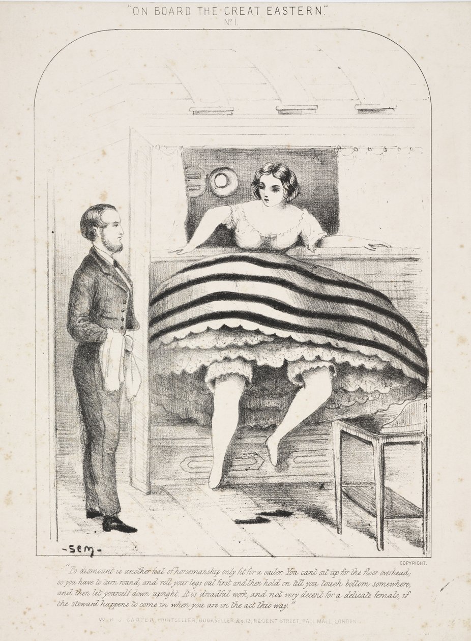 Om bord på Great Eastern No.1, utstedt av W.H.J. Carter, London, ca. 1865 av English School