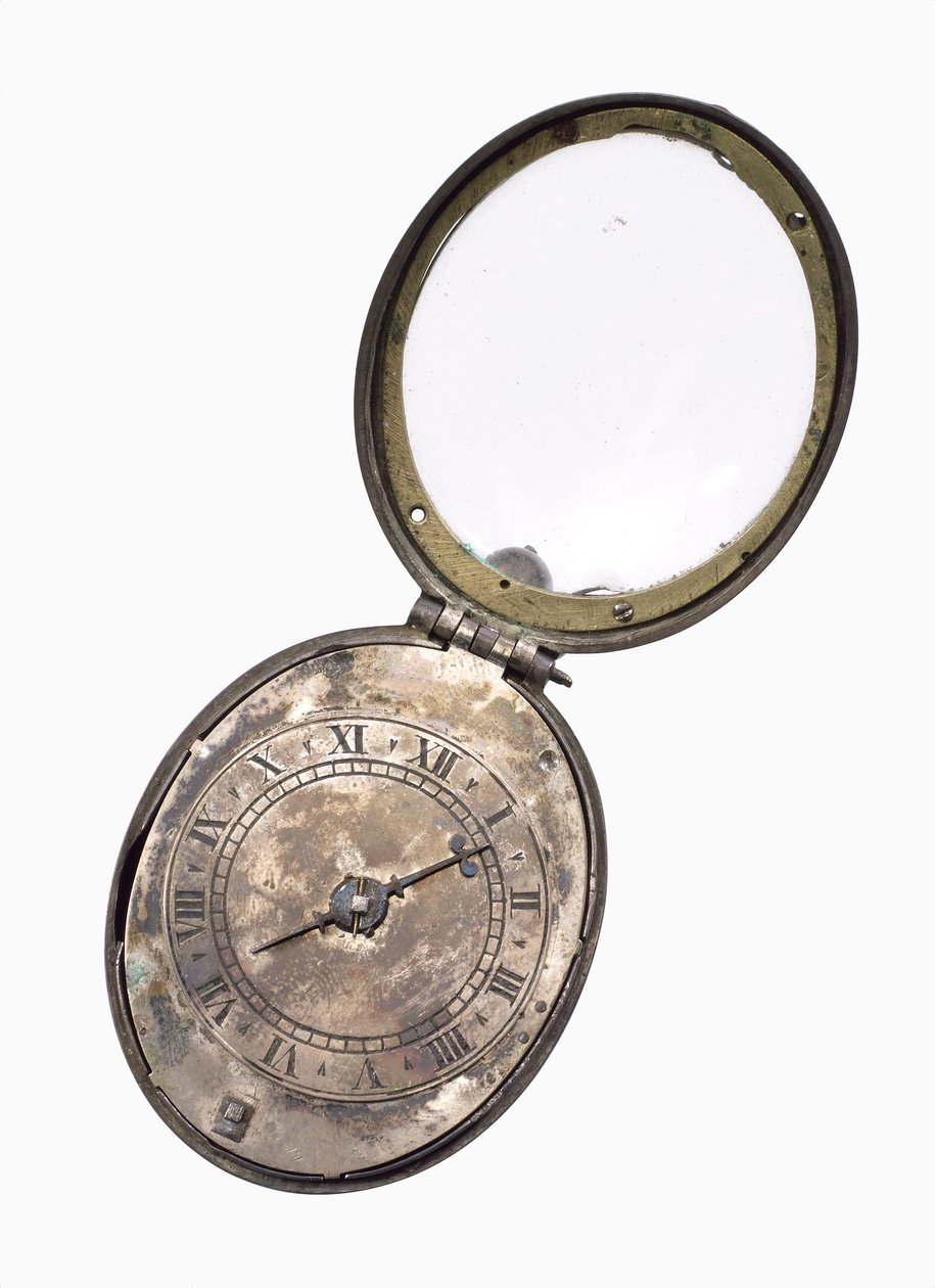 Oval puritansk klokke, ca. 1650 (sølv) (se også 259585) av English School