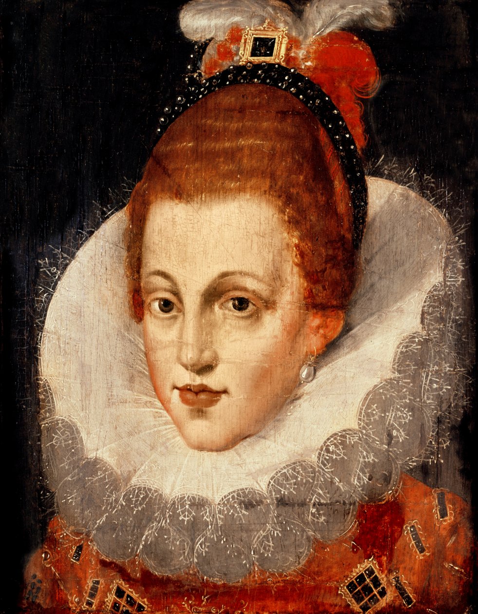 Portrett av Amy Robsart, Lady Dudley (1532-60) av English School