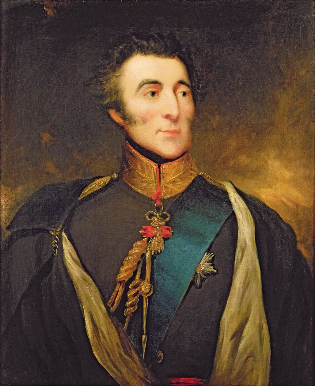 Portrett av Arthur Wellesley, 1. hertug av Wellington (1769-1852) av English School