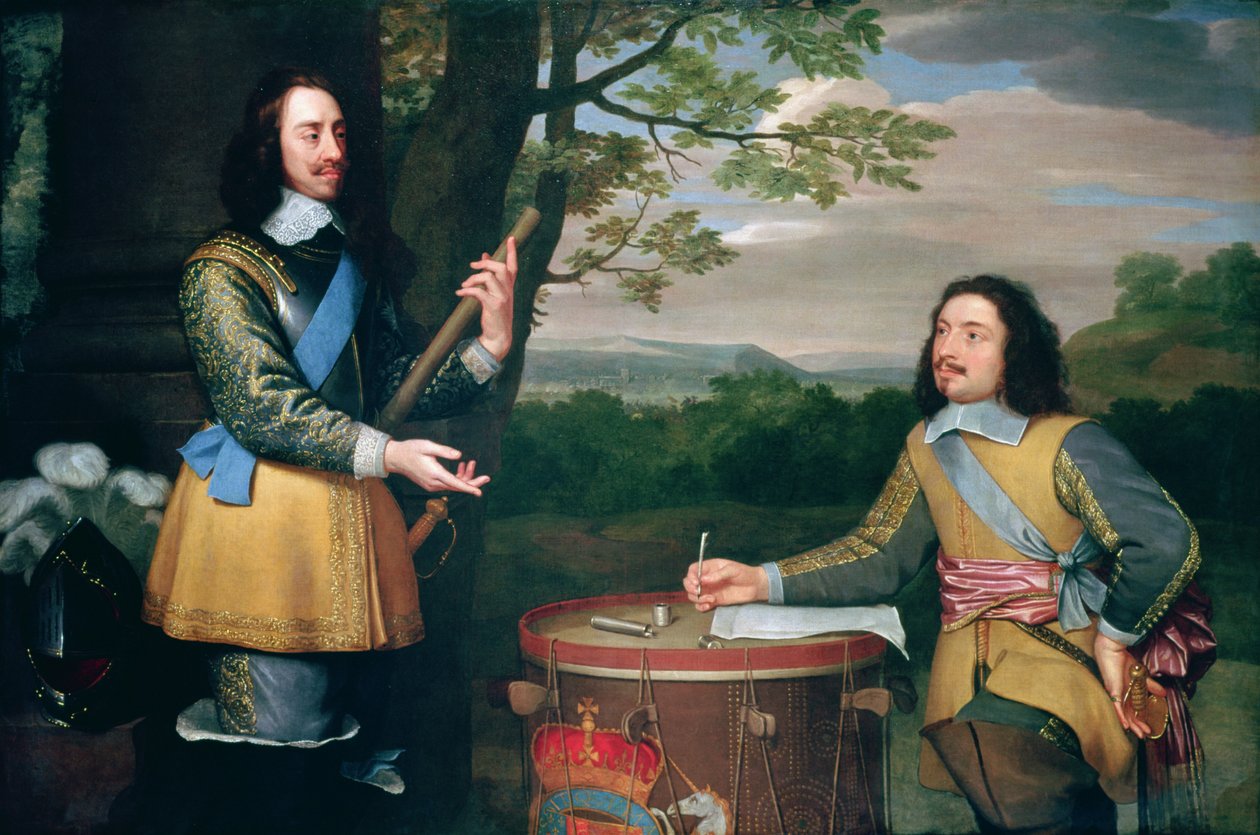 Portrett av Charles I (1600-49) og Sir Edward Walker (1612-77) av English School