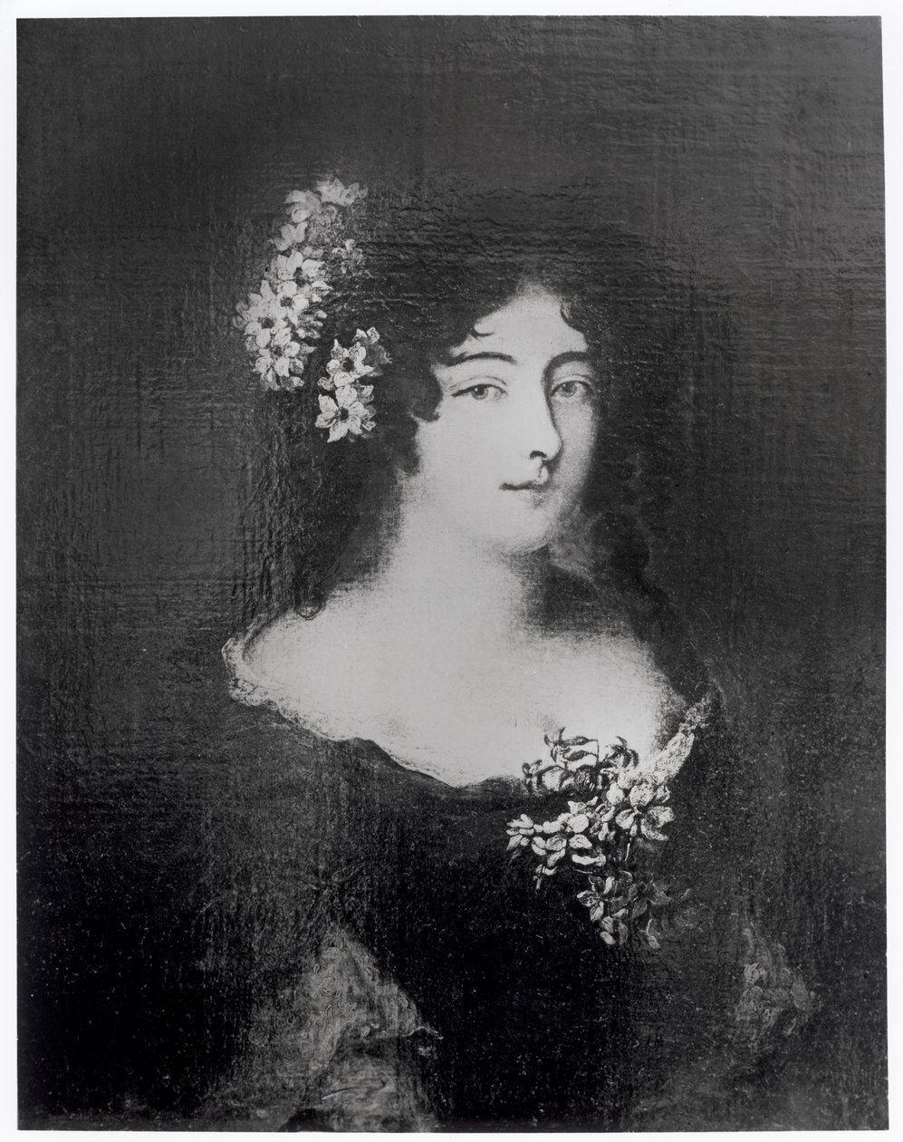 Portrett av grevinne Ehrengard Melusina von der Schulenburg, hertuginne av Kendal (1667-1743) av English School