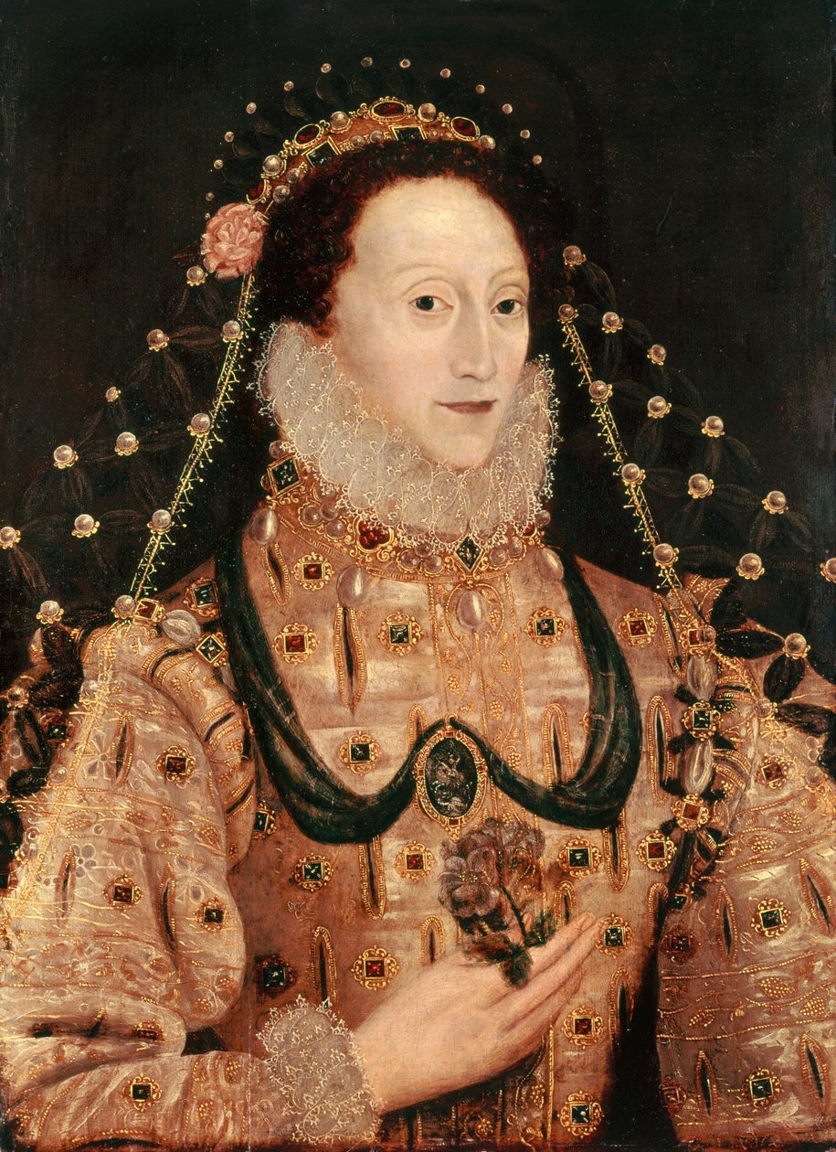 Portrett av Elizabeth I (1533-1603) ca. 1575-80 av English School