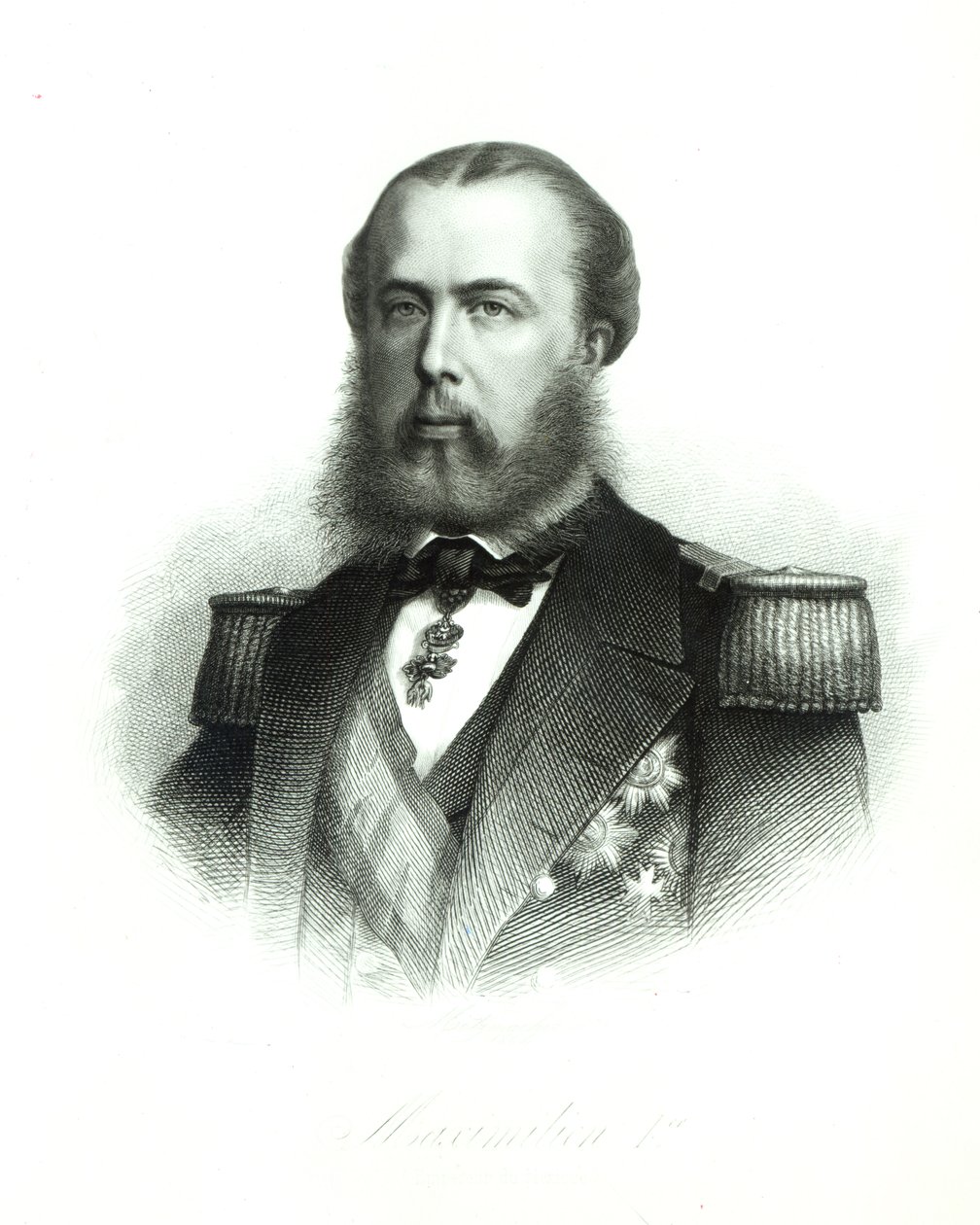 Portrett av keiser Maximilian av Mexico, 1864 av English School