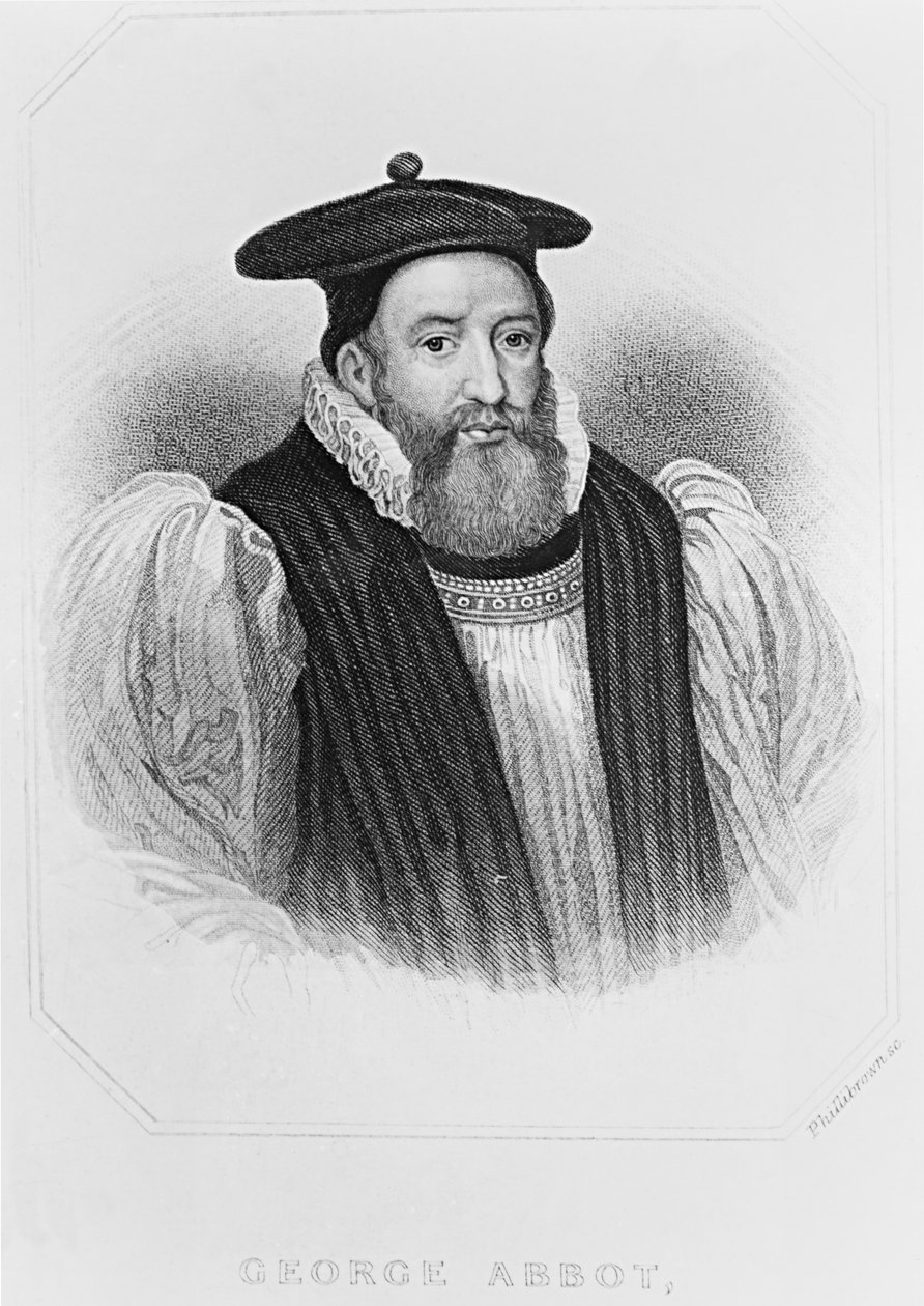 Portrett av George Abbot (1562-1633) erkebiskop av Canterbury, fra 