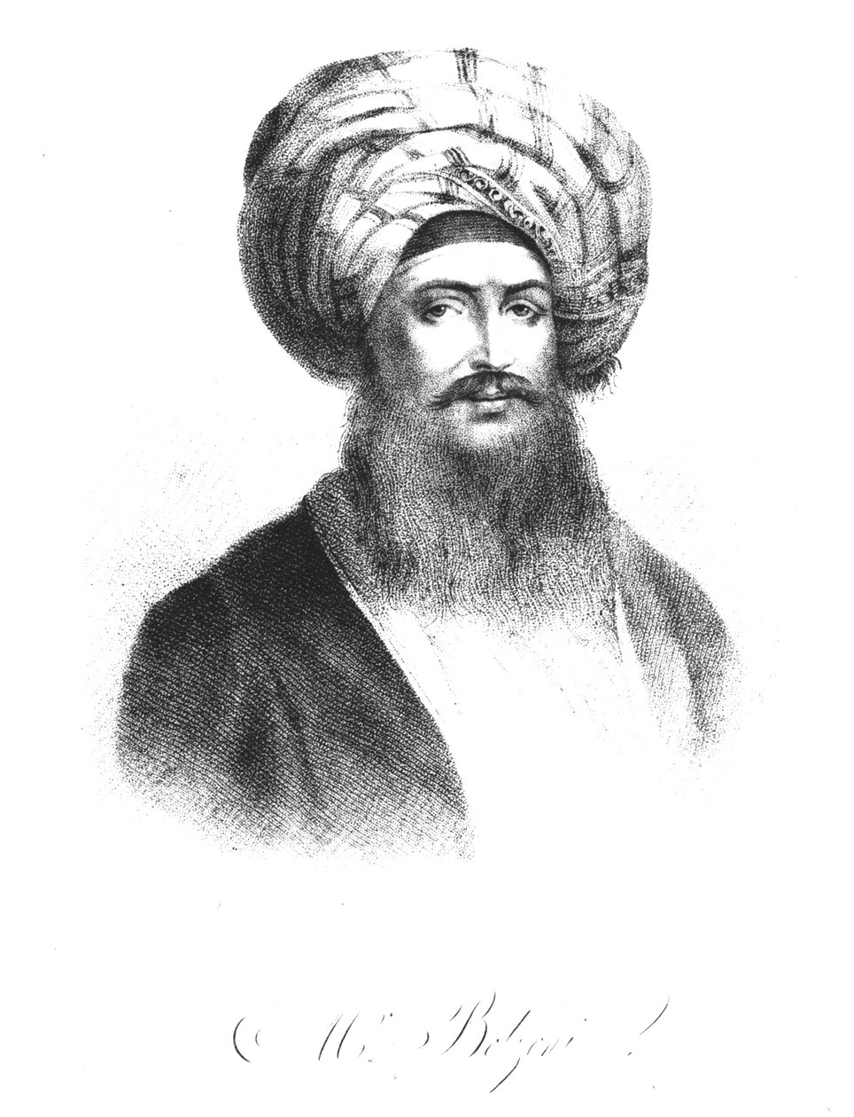 Portrett av Giovanni Battista Belzoni (1778-1823) av English School