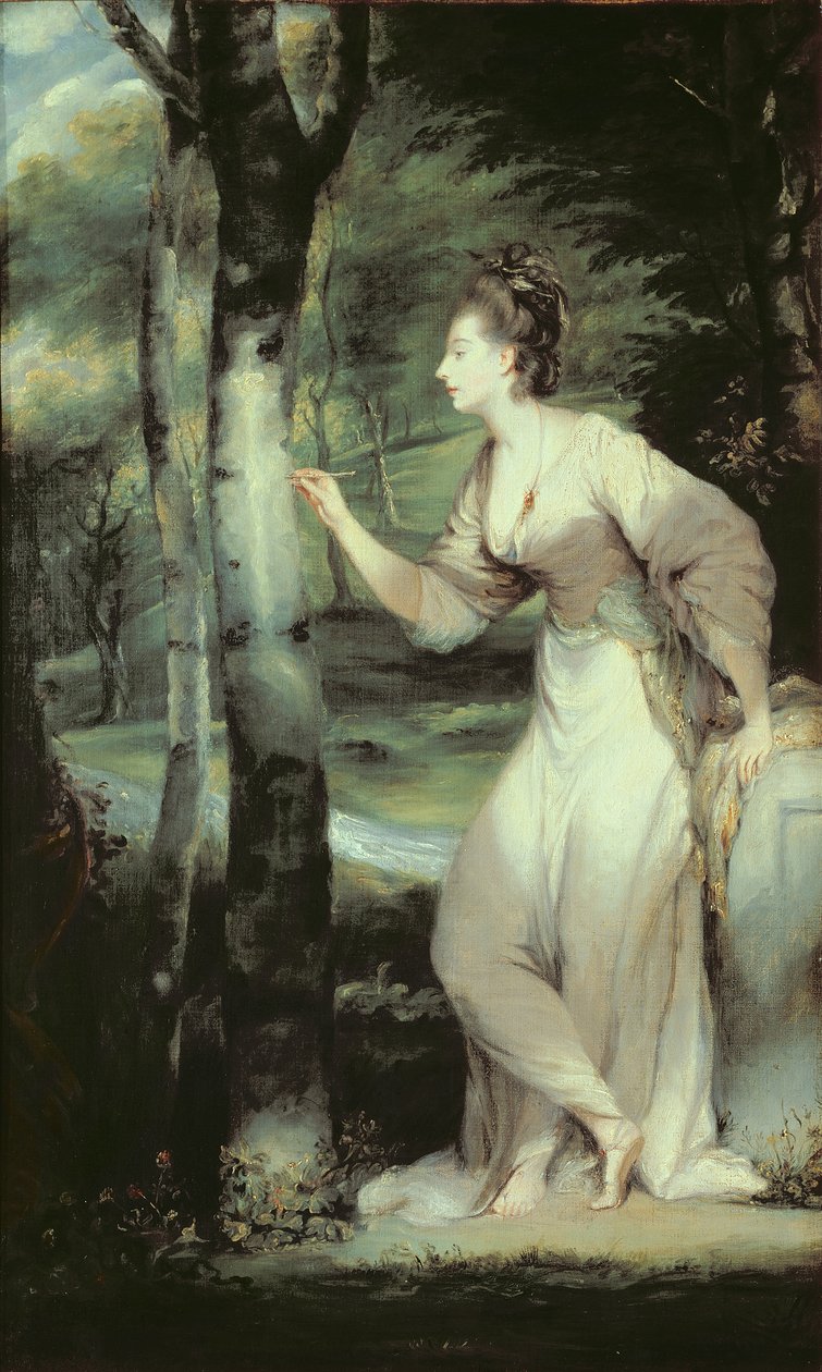 Portrett av Joanna Lloyd av Maryland, etter et maleri av Sir Joshua Reynolds (1723-92) eller hans studio av English School