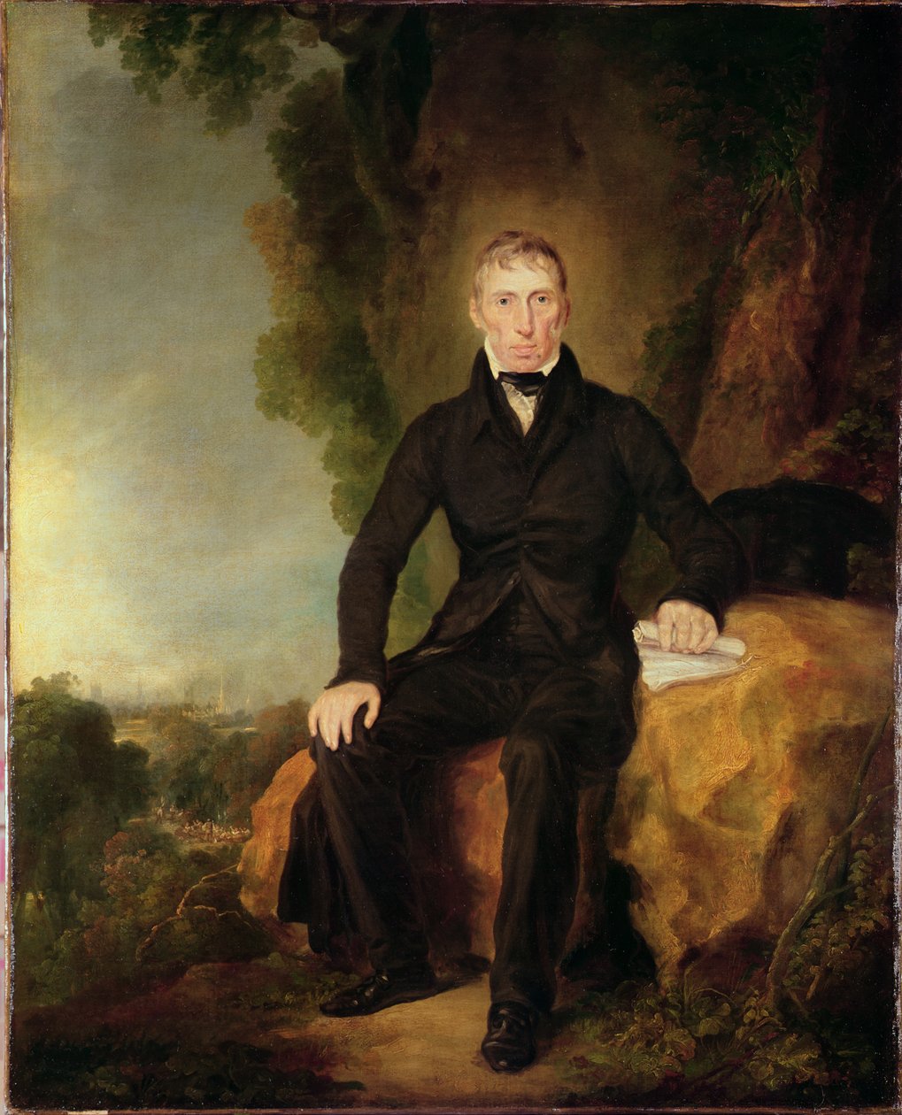 Portrett av John Loudon McAdam (1756-1836), ca. 1830 av English School