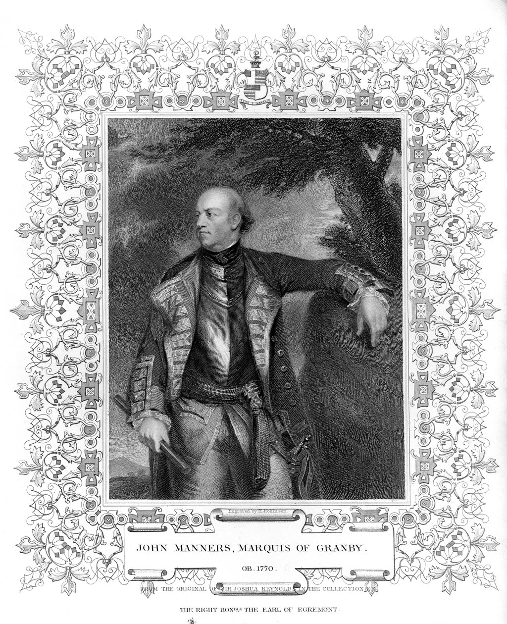 Portrett av John Manners, Marquis of Granby av English School