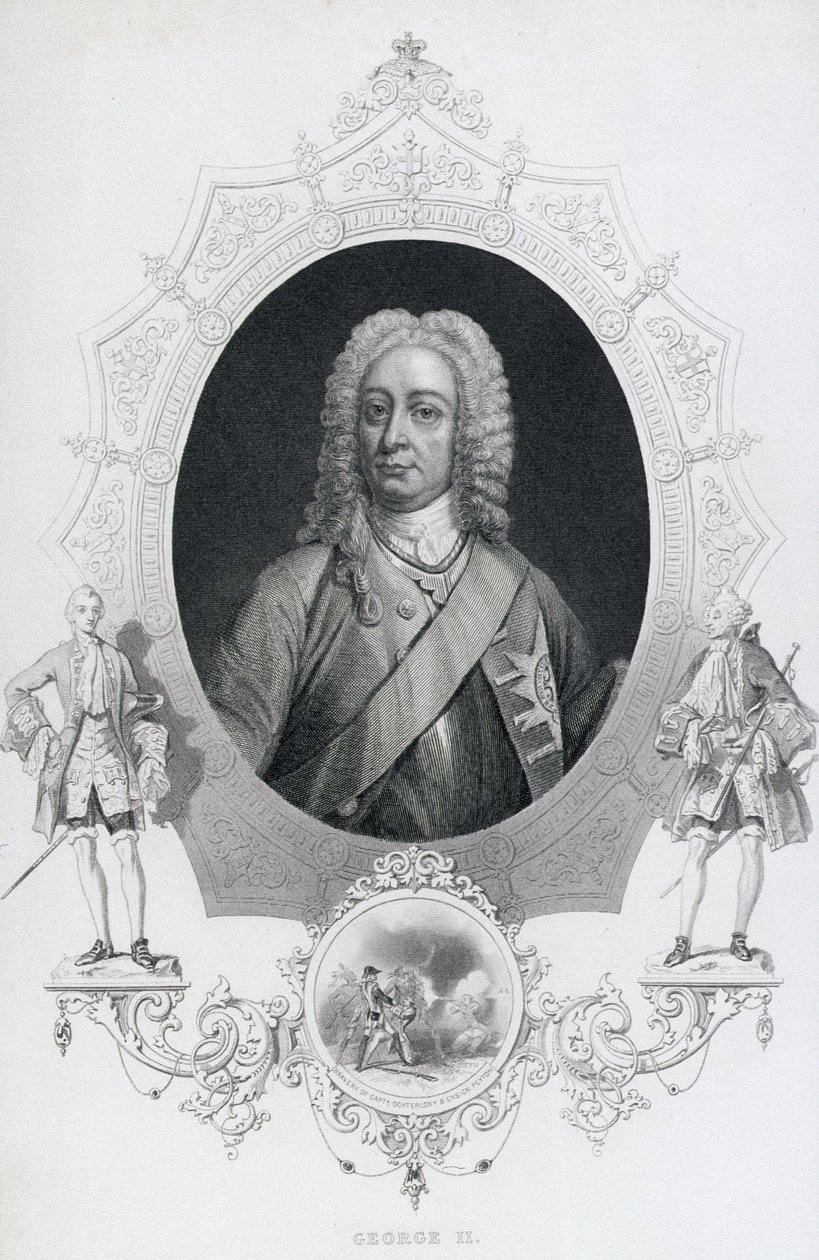 Portrett av kong George II (1683-1760) av English School