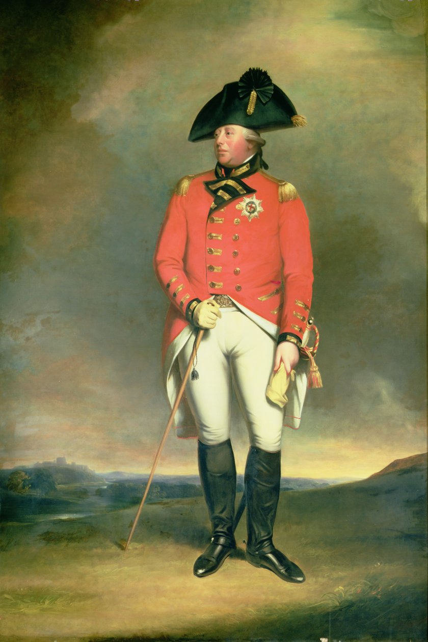 Portrett av kong George III (1738-1820) kopi av et maleri av William Robinson (1799-1839) 1831 av English School