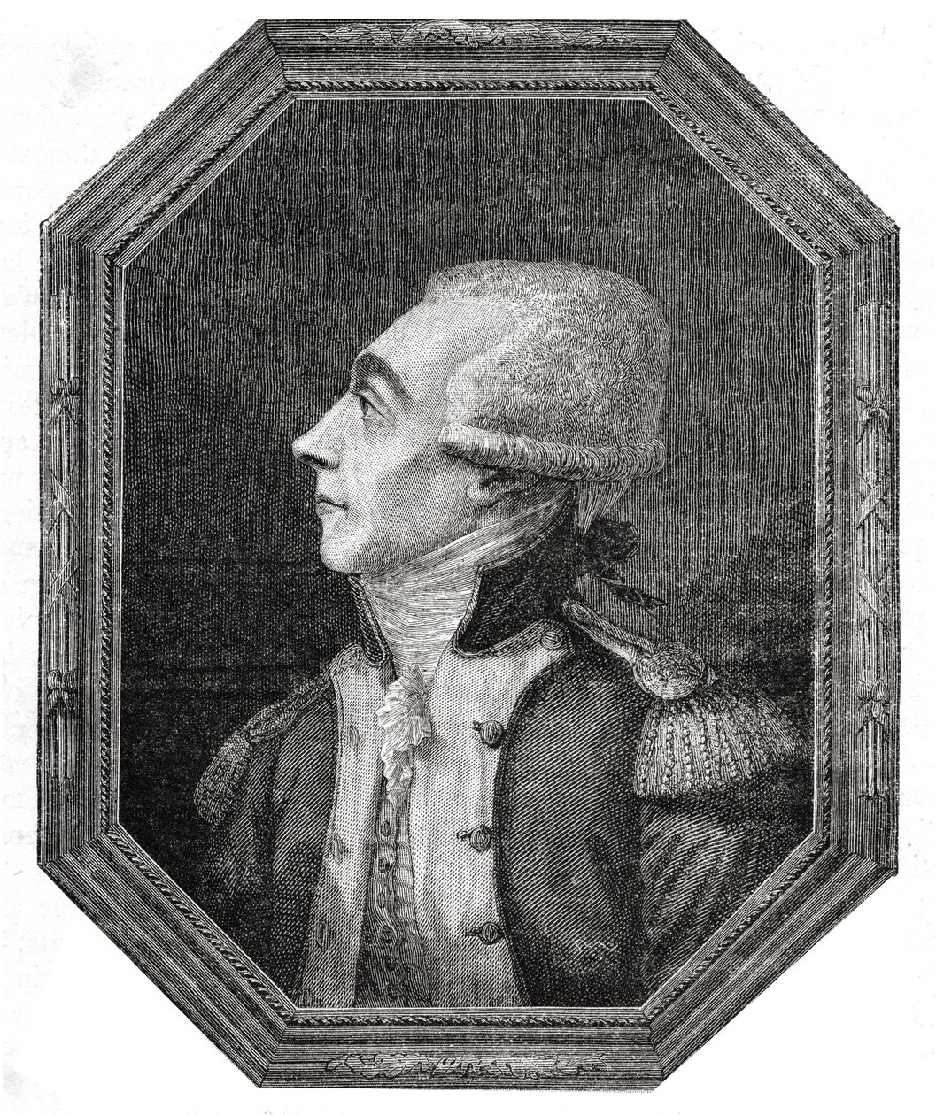 Portrett av Marie-Joseph-Paul-Yves-Roch-Gilbert du Motier de La Fayette (1757-1834) av English School