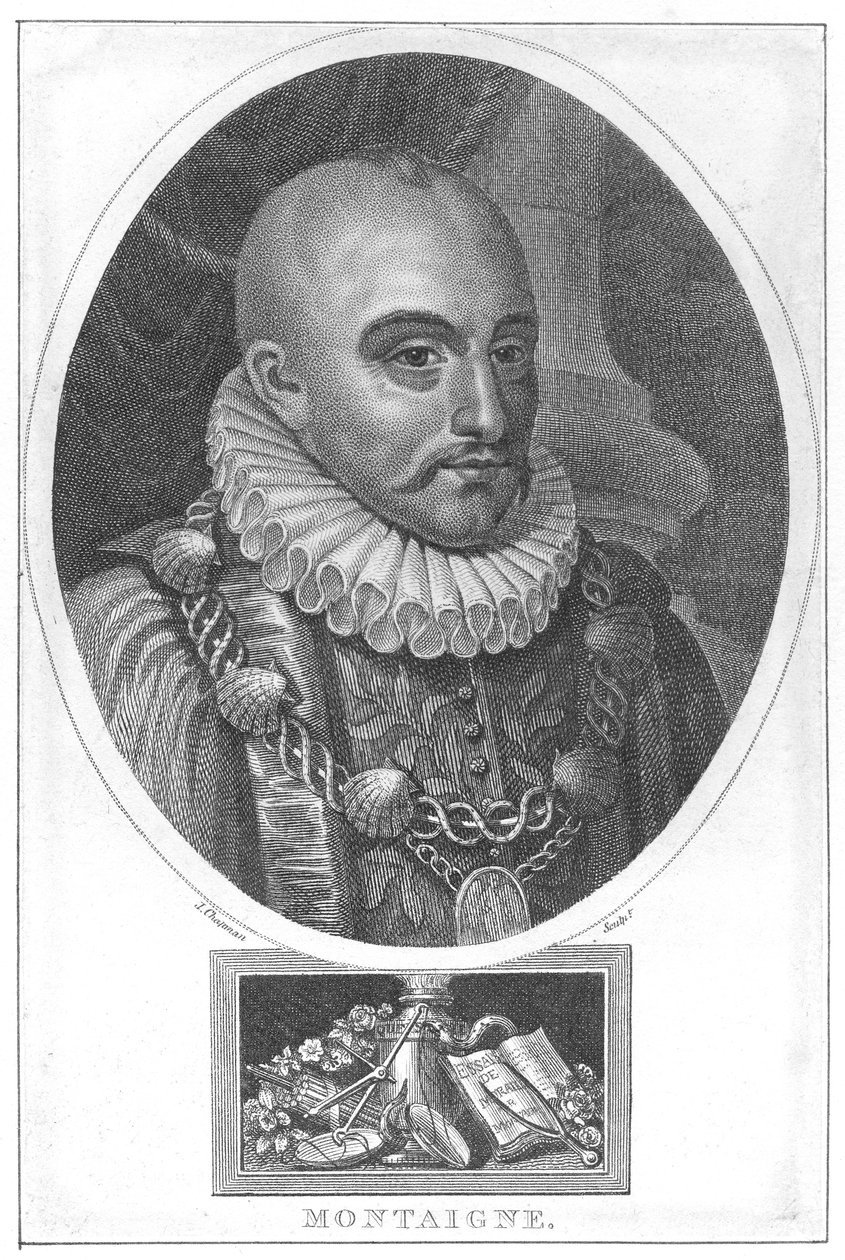 Portrett av Michel de Montaigne av English School