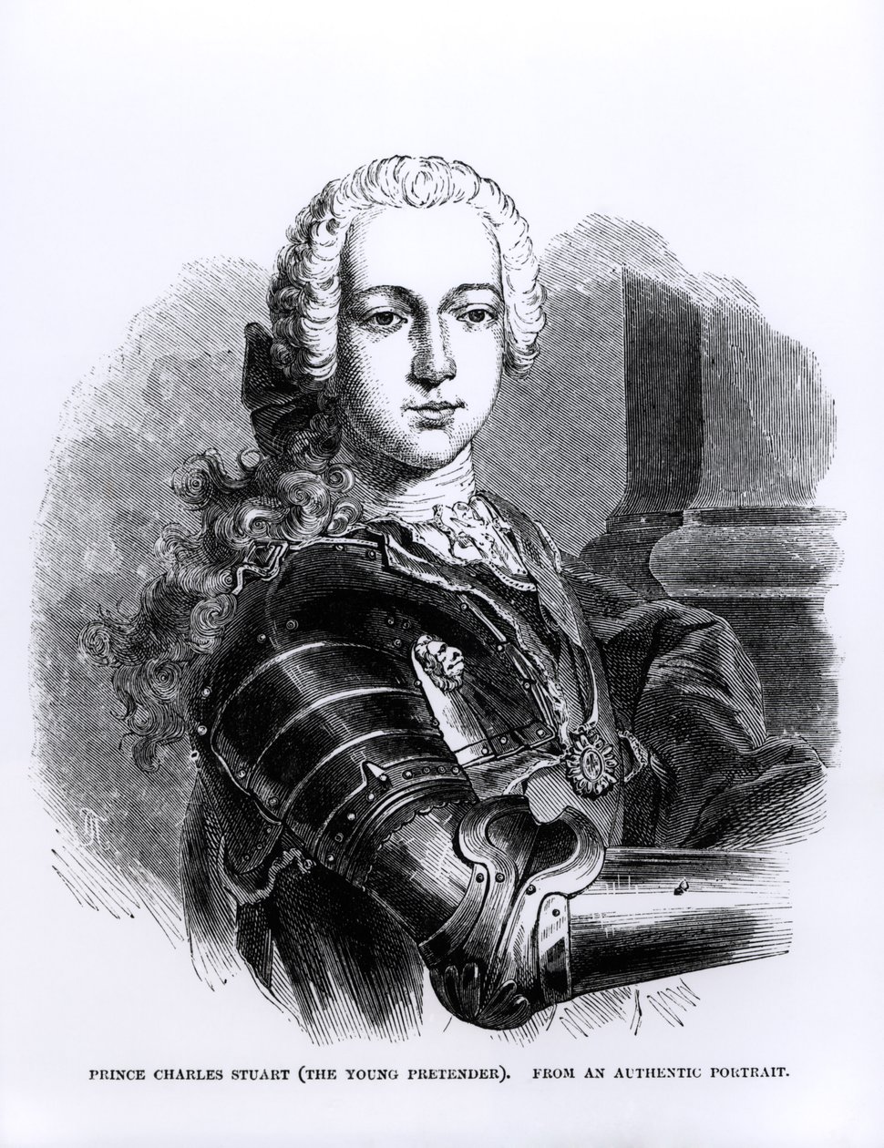 Portrett av prins Charles Edward Stuart (1720-88) The Young Pretender av English School