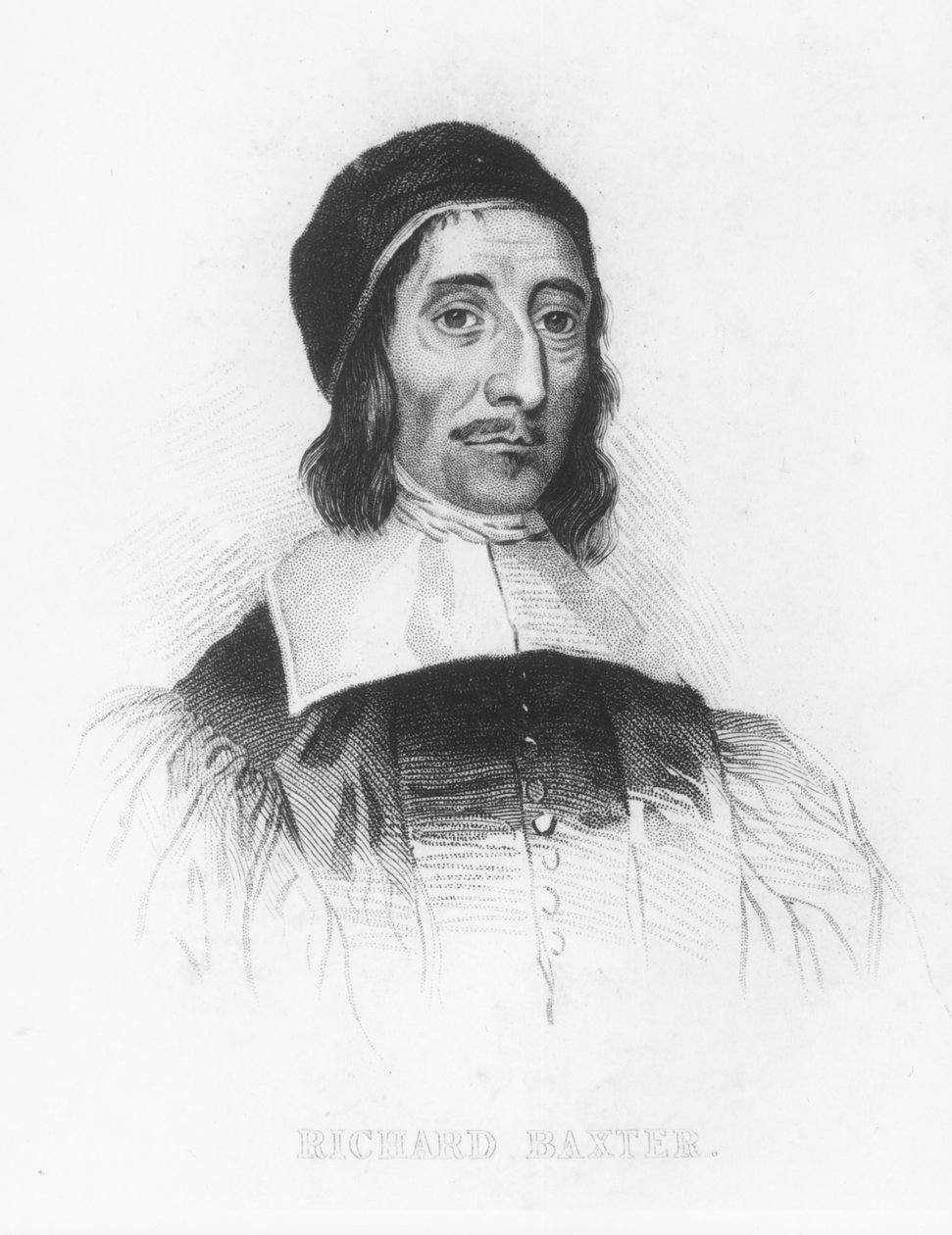 Portrett av Richard Baxter (1615-91) av English School