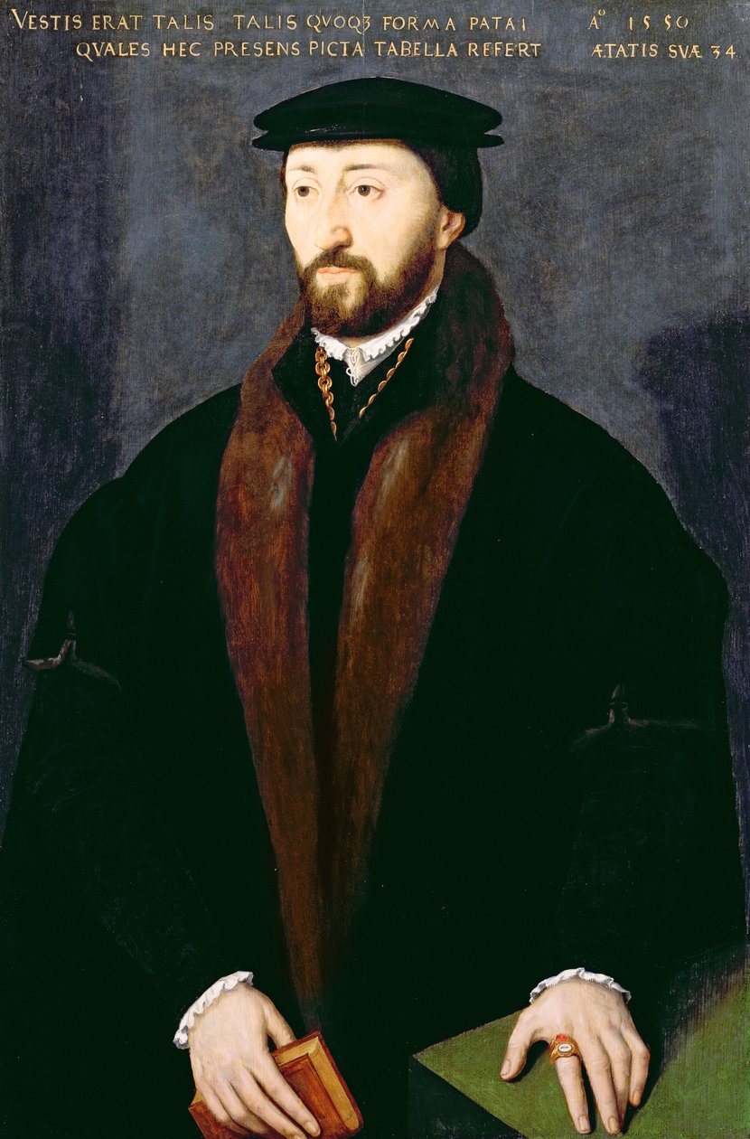 Portrett av Richard Pate (1516-88) velgjører ved Corpus Christi College, Oxford 1550 av English School