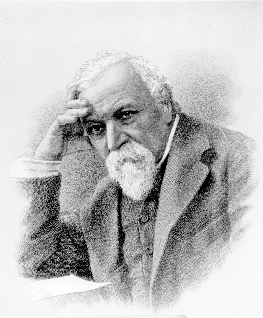 Portrett av Robert Browning av English School