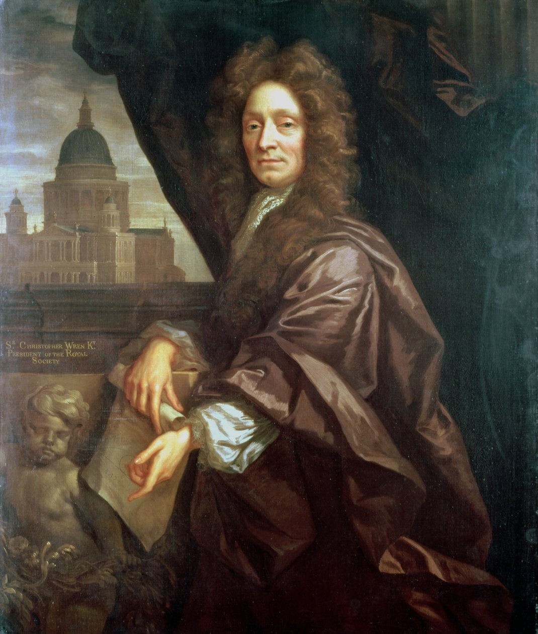 Portrett av Sir Christopher Wren av English School