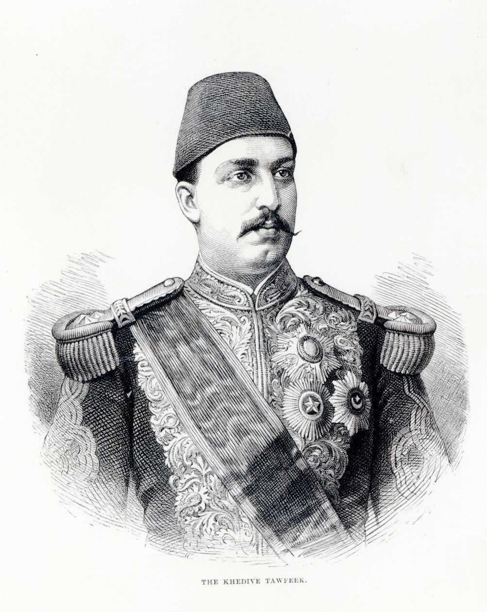 Portrett av The Khedive Tawfiq av English School