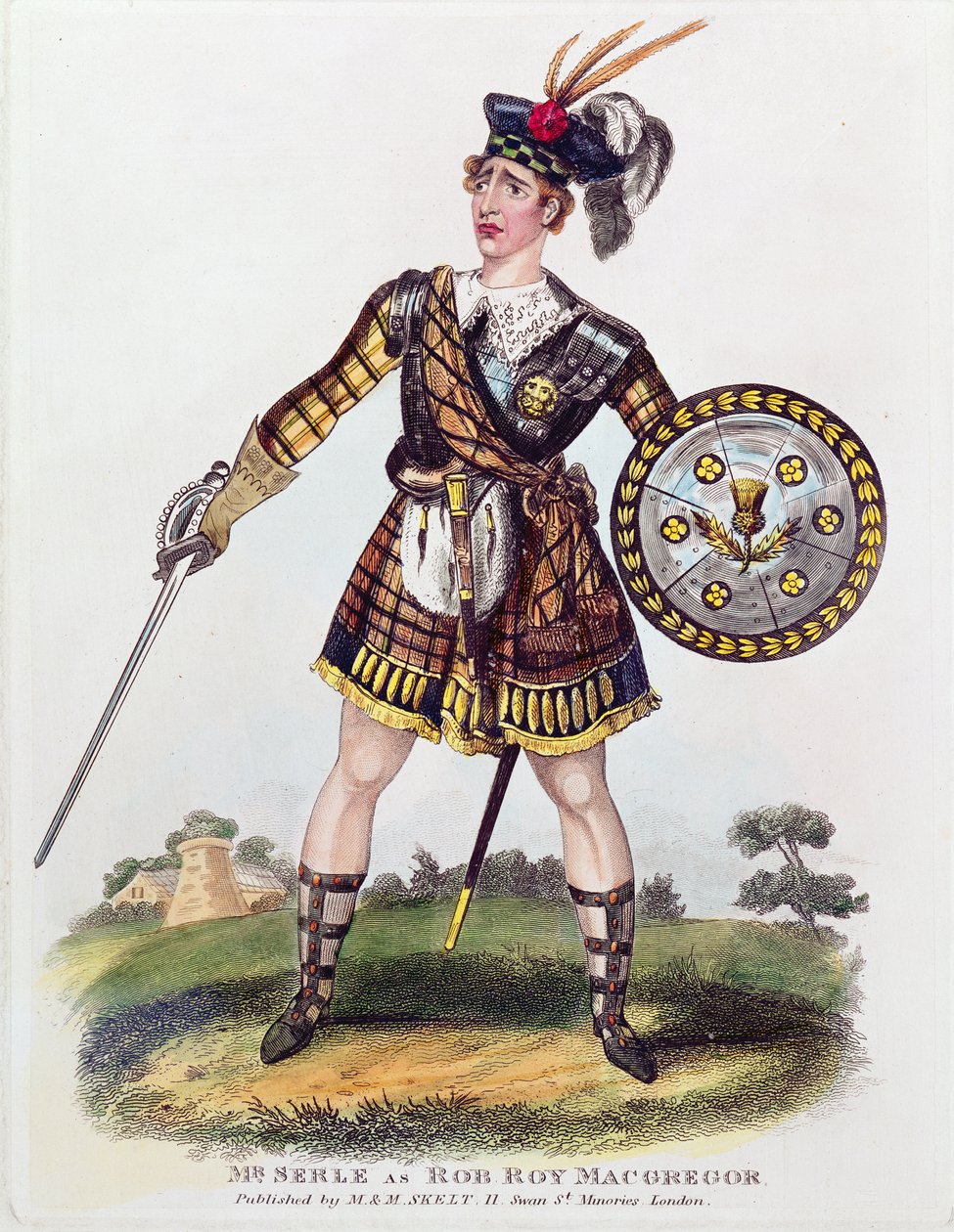 Portrett av Thomas James Serle (ca. 1799-1889) som Rob Roy Macgregor av English School