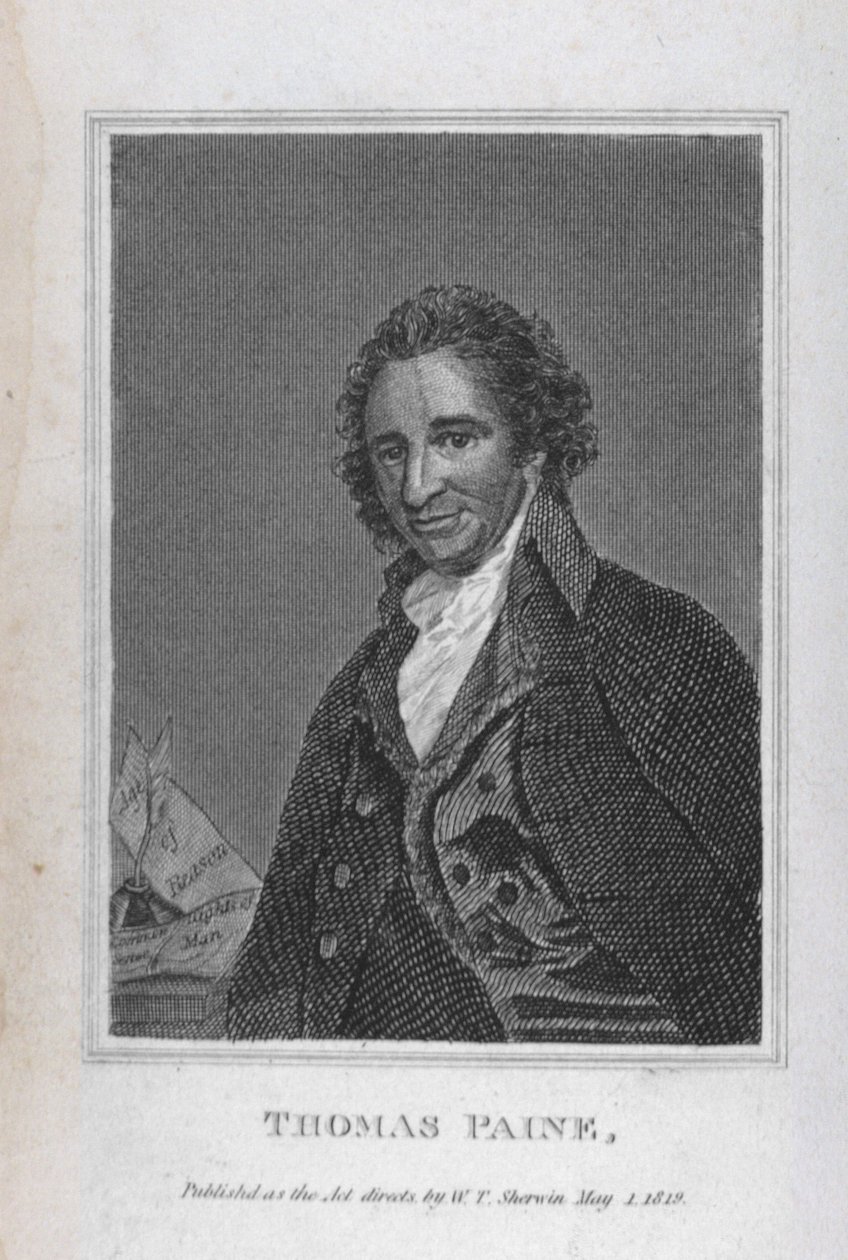 Portrett av Thomas Paine (1737-1809) fra bind I av 