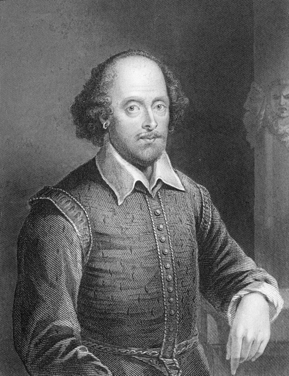 Portrett av William Shakespeare (1564-1616) av English School