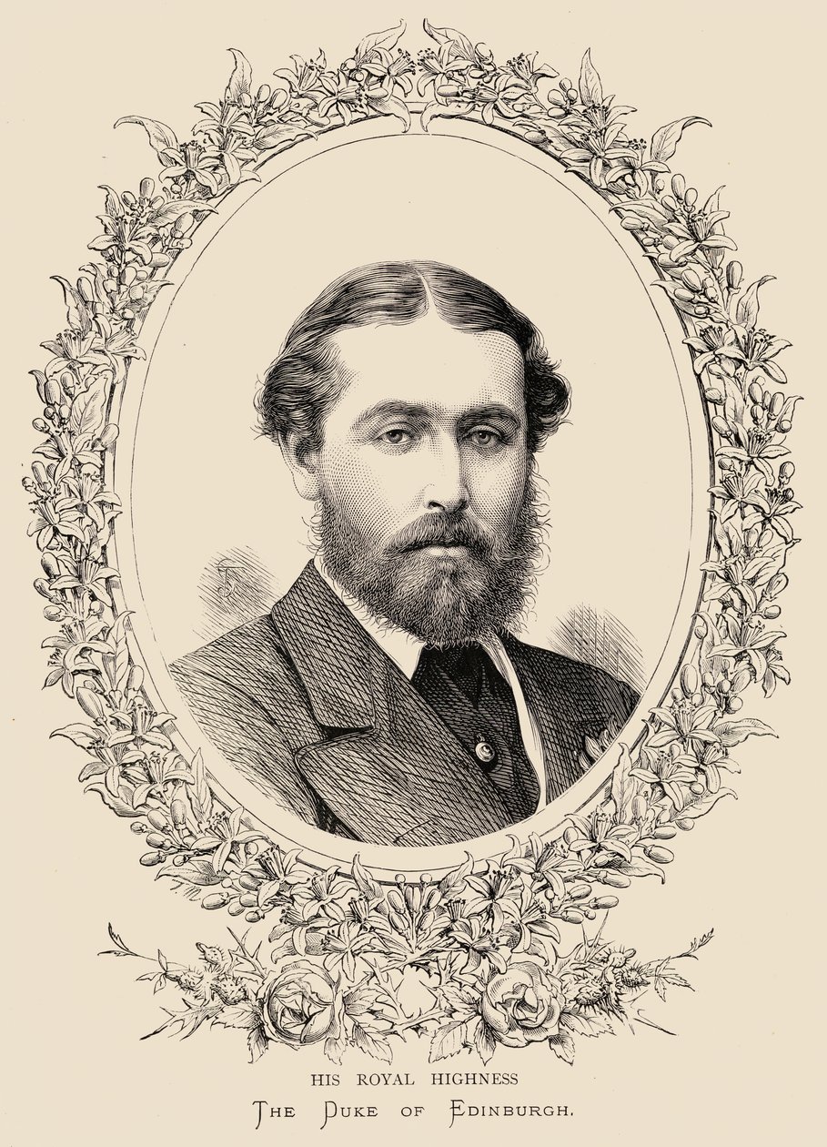 Prins Alfred (1844-1900) hertug av Edinburgh og Saxe-Coburg Gotha av English School