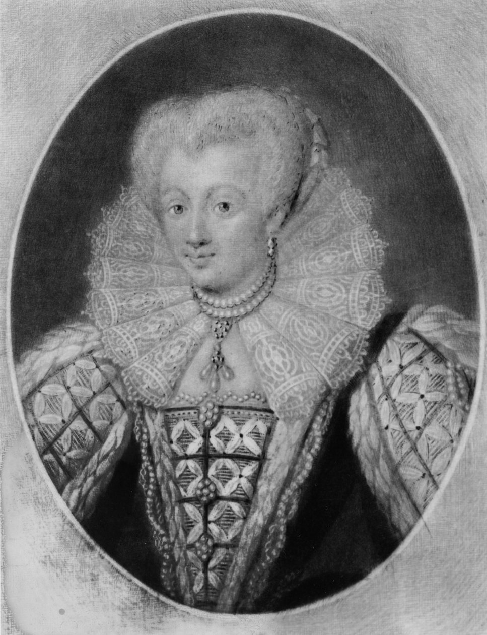 Prinsesse Elizabeth (1533-1603) illustrasjon fra Portraits of Characters Illustrious in British History, gravert av Richard Earlom (1743-1822) og Charles Turner (ca. 1773-1857) (mezzotint) av English School