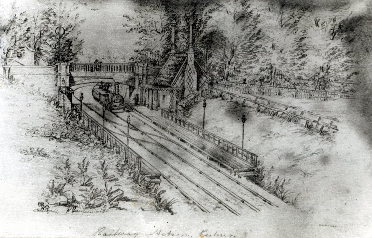Putney jernbanestasjon av English School